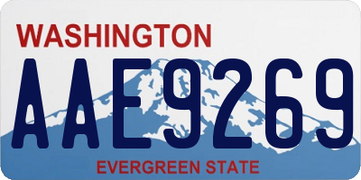 WA license plate AAE9269
