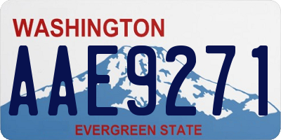 WA license plate AAE9271