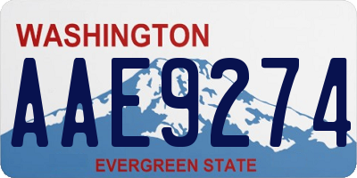 WA license plate AAE9274