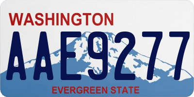WA license plate AAE9277