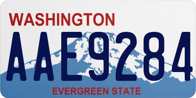 WA license plate AAE9284