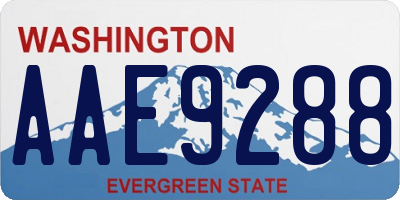 WA license plate AAE9288