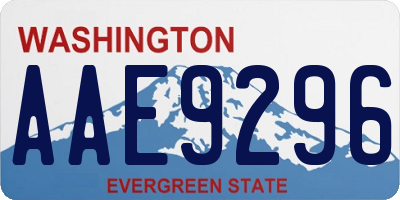 WA license plate AAE9296