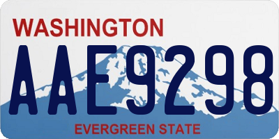 WA license plate AAE9298