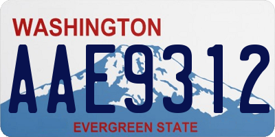 WA license plate AAE9312