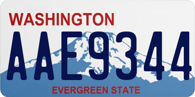 WA license plate AAE9344