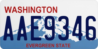 WA license plate AAE9346
