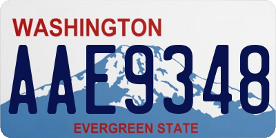 WA license plate AAE9348