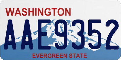 WA license plate AAE9352