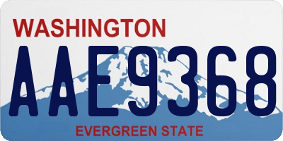 WA license plate AAE9368