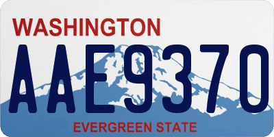 WA license plate AAE9370