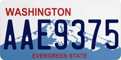 WA license plate AAE9375