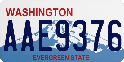 WA license plate AAE9376