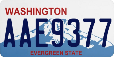 WA license plate AAE9377