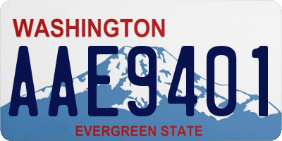 WA license plate AAE9401