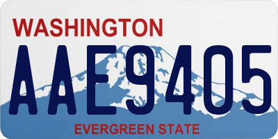 WA license plate AAE9405