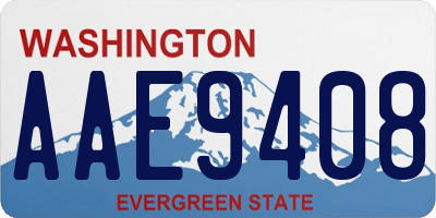 WA license plate AAE9408