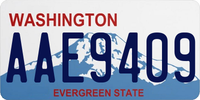 WA license plate AAE9409