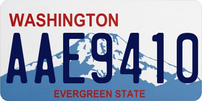 WA license plate AAE9410