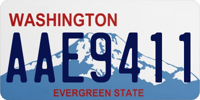 WA license plate AAE9411