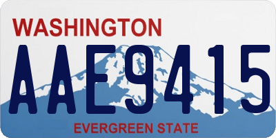WA license plate AAE9415