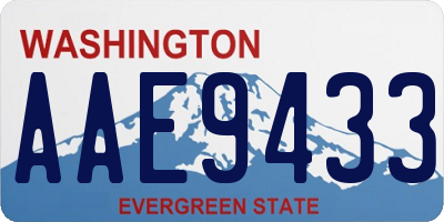 WA license plate AAE9433