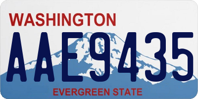 WA license plate AAE9435