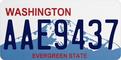 WA license plate AAE9437