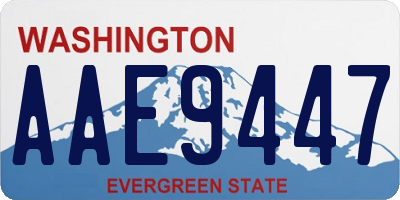 WA license plate AAE9447