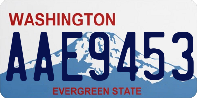 WA license plate AAE9453