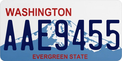 WA license plate AAE9455