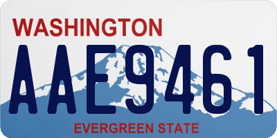 WA license plate AAE9461
