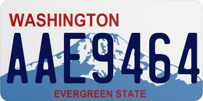 WA license plate AAE9464