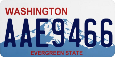 WA license plate AAE9466