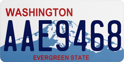 WA license plate AAE9468