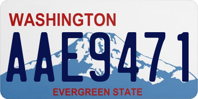 WA license plate AAE9471