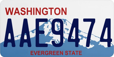 WA license plate AAE9474