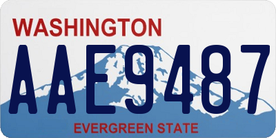 WA license plate AAE9487