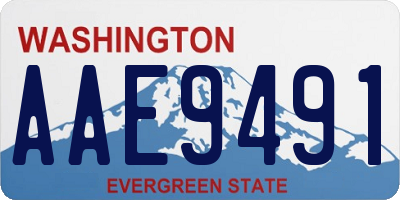WA license plate AAE9491