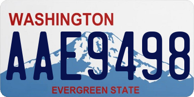 WA license plate AAE9498