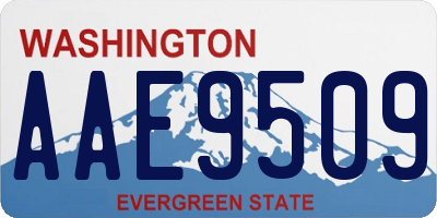 WA license plate AAE9509
