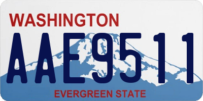WA license plate AAE9511