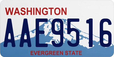 WA license plate AAE9516