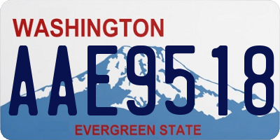 WA license plate AAE9518
