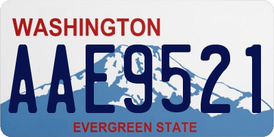 WA license plate AAE9521