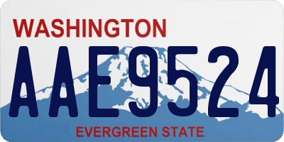 WA license plate AAE9524