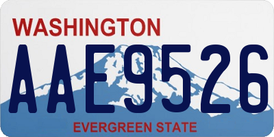 WA license plate AAE9526