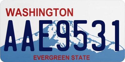 WA license plate AAE9531