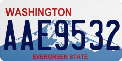 WA license plate AAE9532