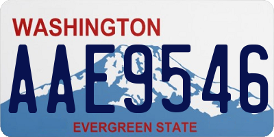 WA license plate AAE9546